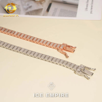 Iced Out 925 Silver Moissanite Tennis Bracelet