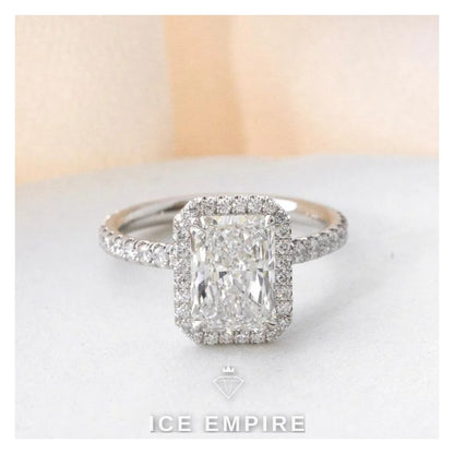 Iced Out 10K Gold Lab Grown Diamond Engagement Ring