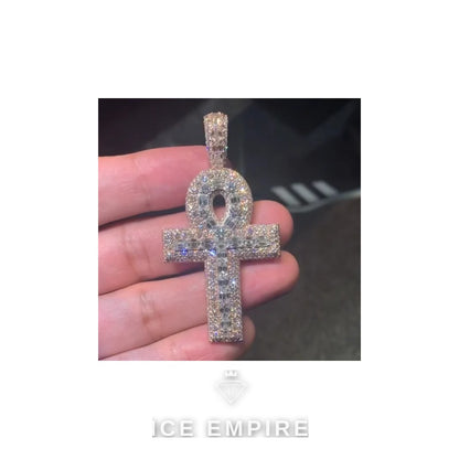 Iced Out Baguette Rose Gold Plated Pendant