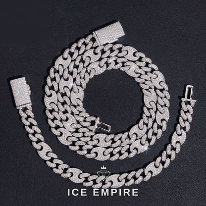 Iced Out Rose Gold Plated Moissanite Cuban Chain