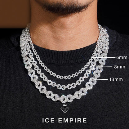 Iced Out Rose Gold Plated Moissanite Cuban Chain