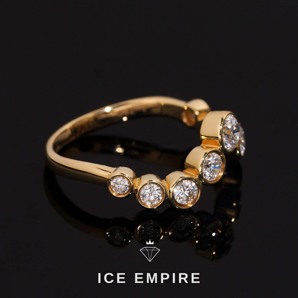 Iced Out 18K Gold Lab Grown Diamond Engagement Ring