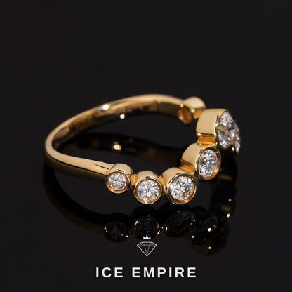 Iced Out 18K Gold Lab Grown Diamond Engagement Ring
