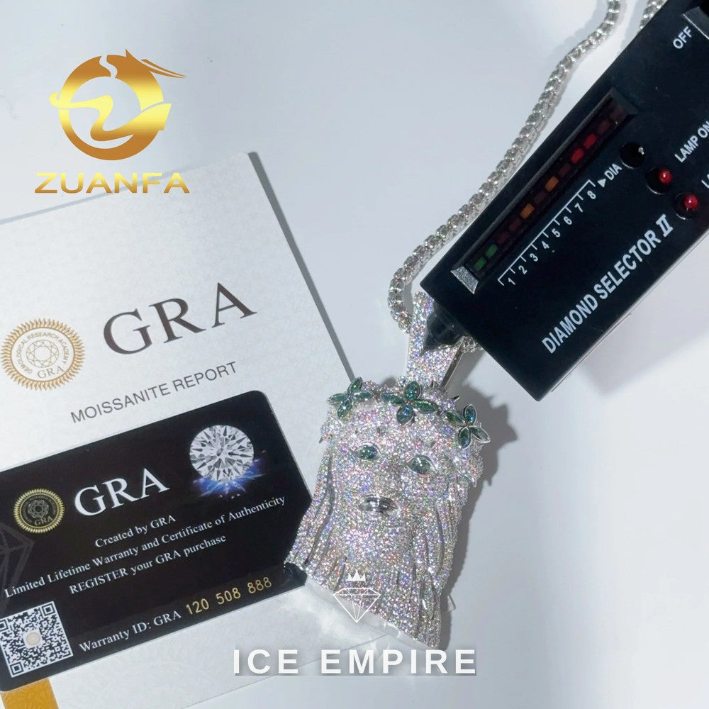 Iced Out Rose Gold Plated Moissanite Pendant