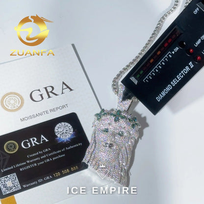 Iced Out Rose Gold Plated Moissanite Pendant