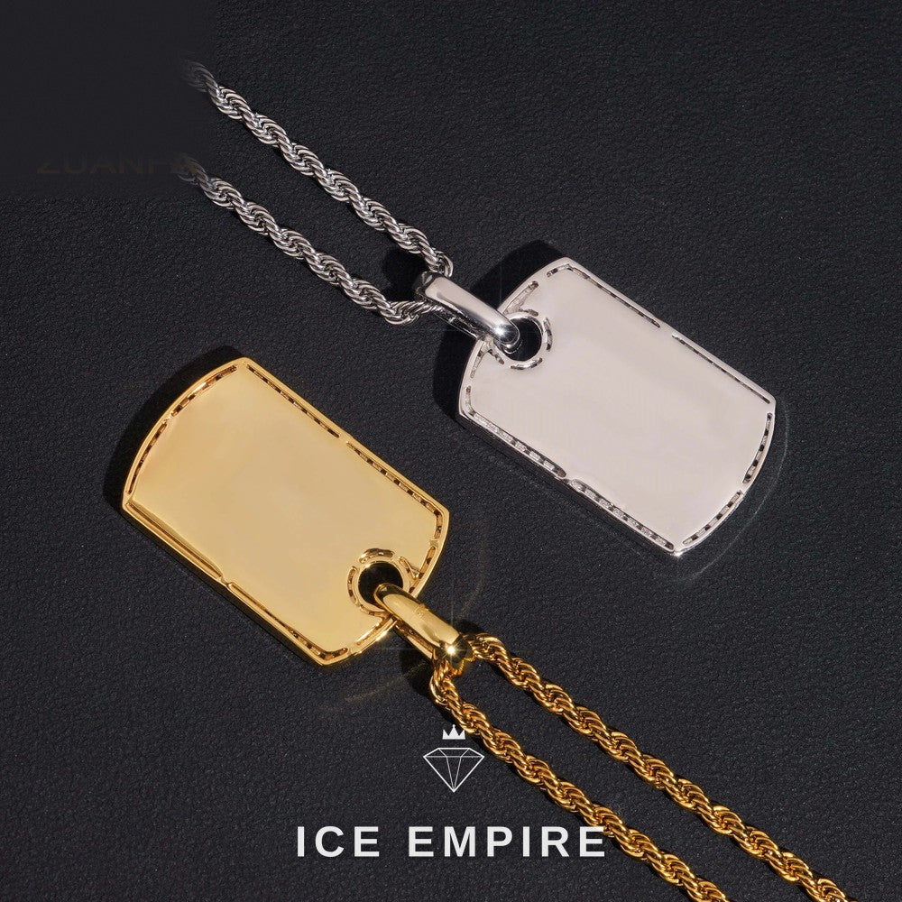 Iced Out Cross Rose Gold Plated Pendant