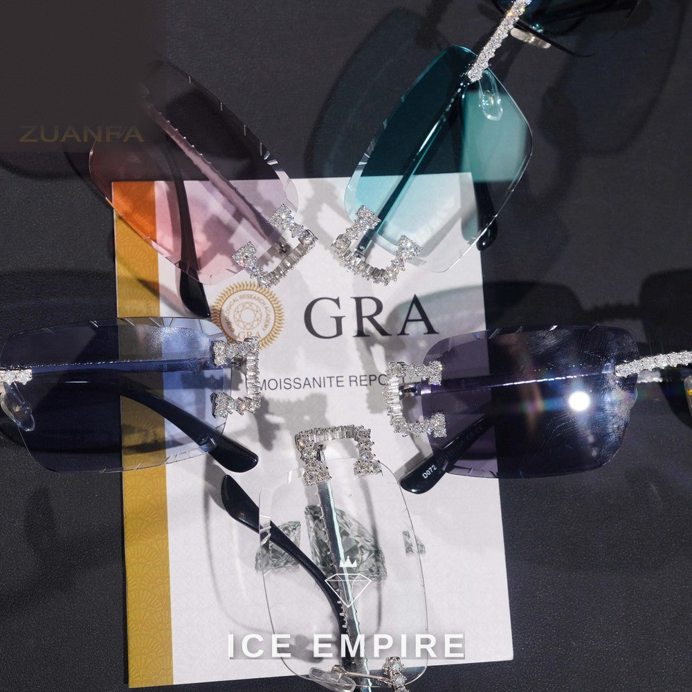 Iced Out 925 Silver Glasses