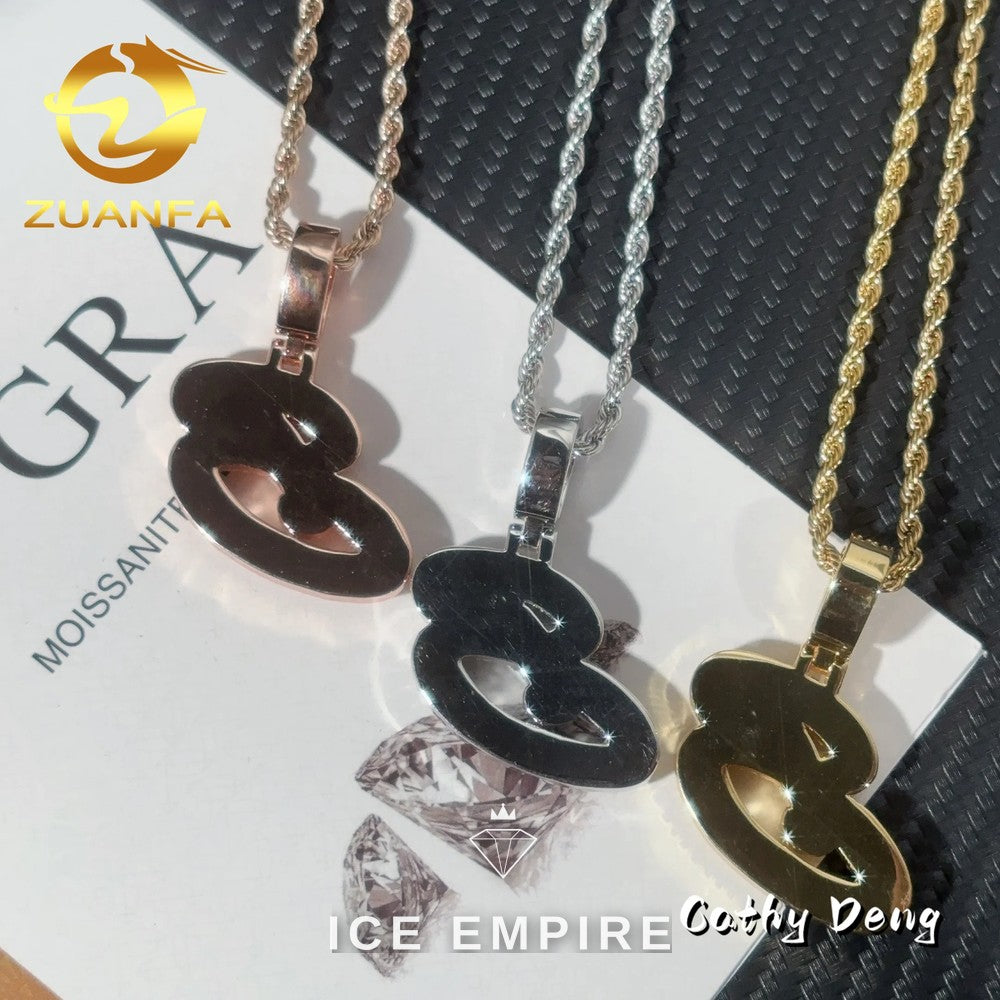 Iced Out Rose Gold Plated Pendant
