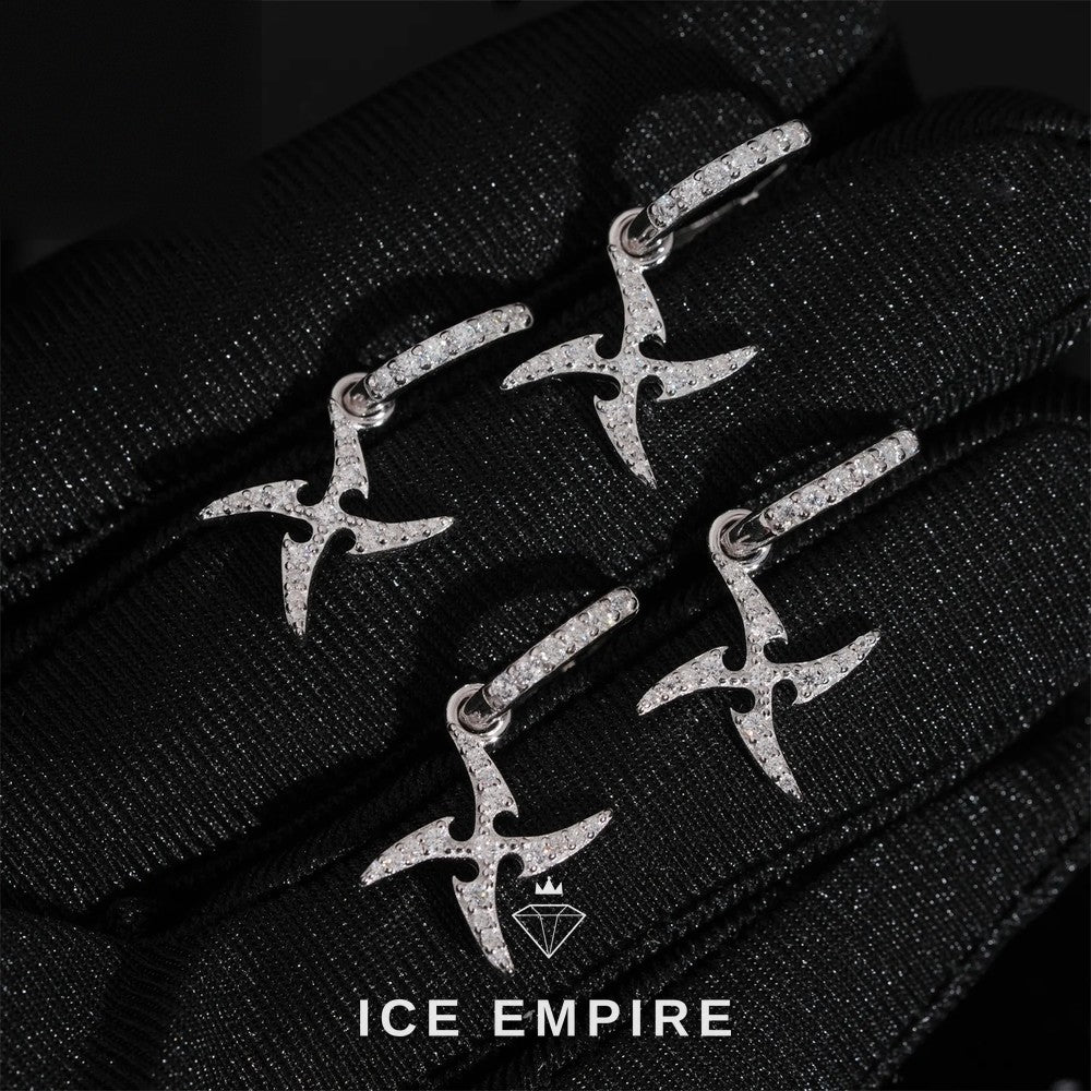 Iced Out 925 Silver Moissanite Earrings