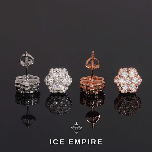 Iced Out Gold Plated Moissanite Earrings