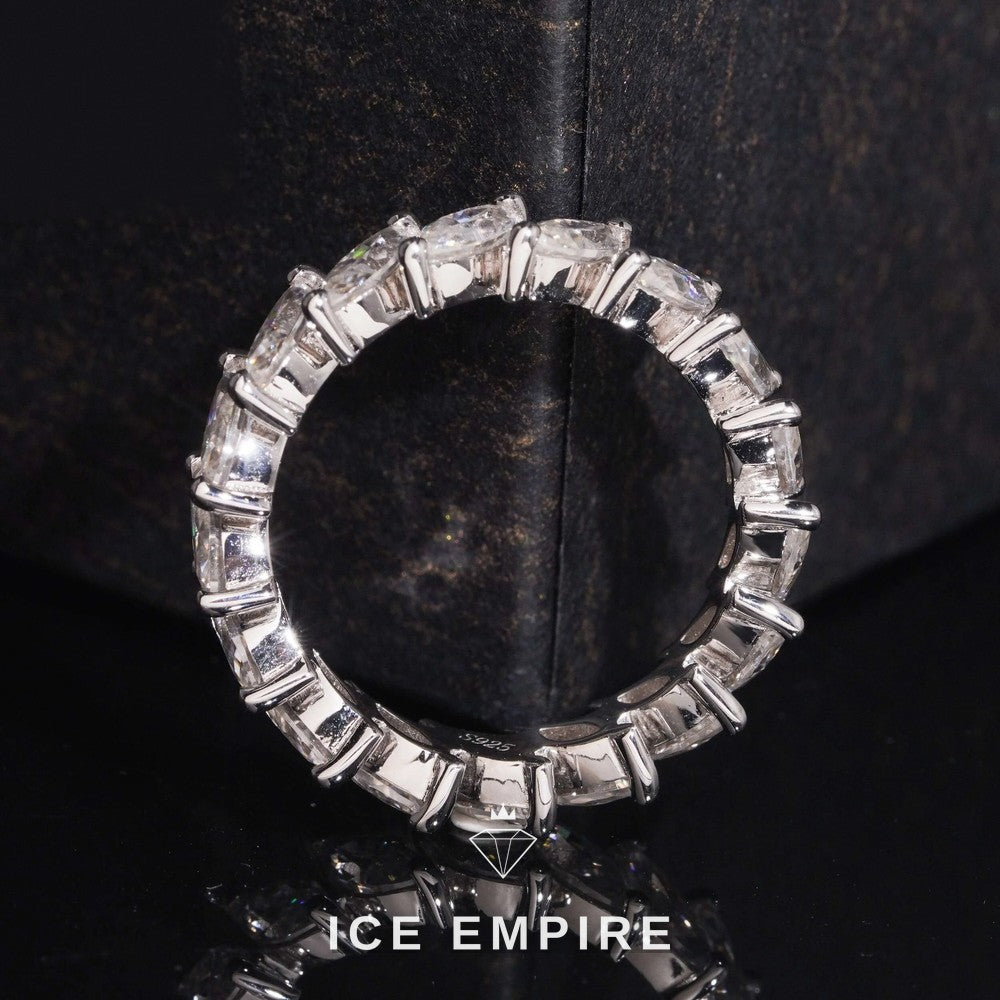 Iced Out 925 Silver Lab Grown Diamond Ring