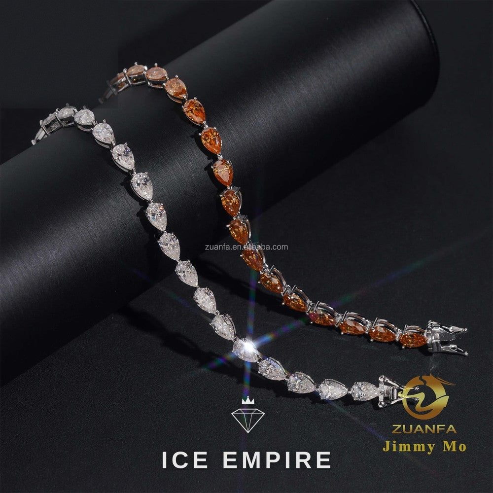 Iced Out 925 Silver Moissanite Tennis Chain