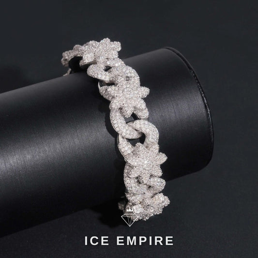 Iced Out 925 Silver Moissanite Cuban Chain