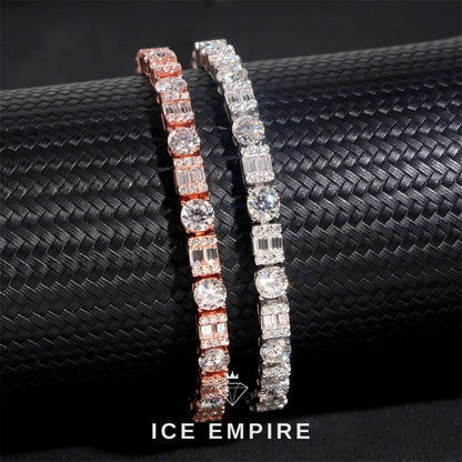 Iced Out 925 Silver Moissanite Tennis Bracelet