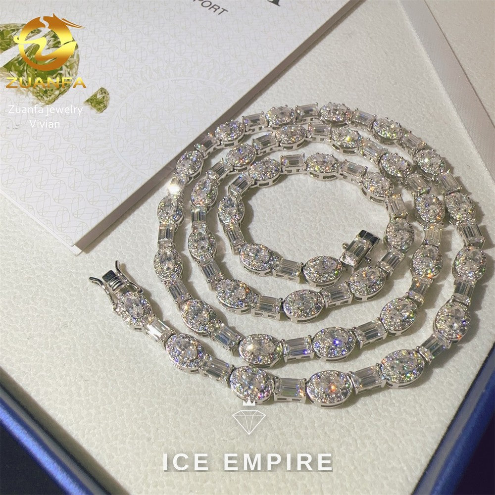 Iced Out Rose Gold Plated Moissanite Cuban Chain