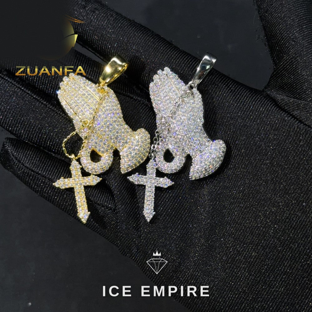 Iced Out 925 Silver Pendant