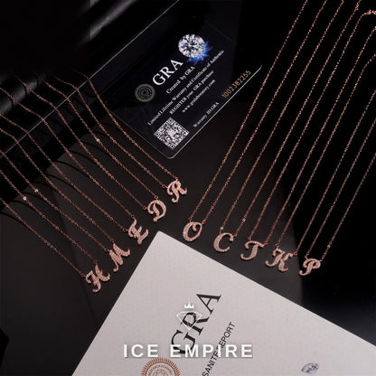Iced Out Rose Gold Plated Moissanite Cuban Chain