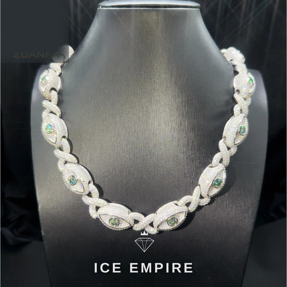 Iced Out Rose Gold Plated Moissanite Cuban Chain