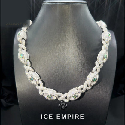 Iced Out Rose Gold Plated Moissanite Cuban Chain