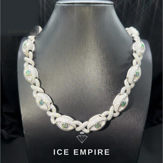 Iced Out Rose Gold Plated Moissanite Cuban Chain
