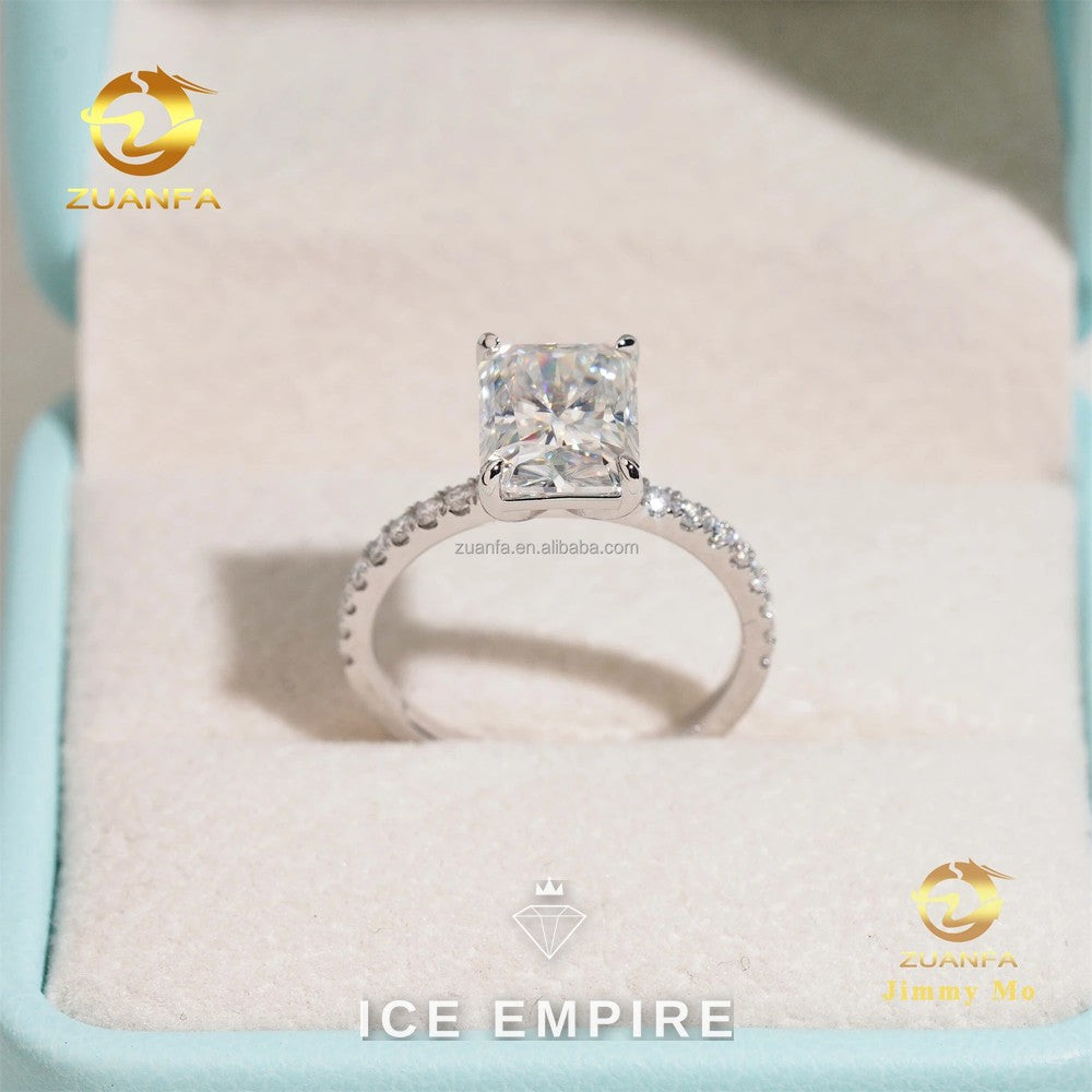 Iced Out 14K Gold Lab Grown Diamond Engagement Ring