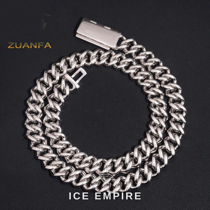 Iced Out Rose Gold Plated Moissanite Cuban Chain