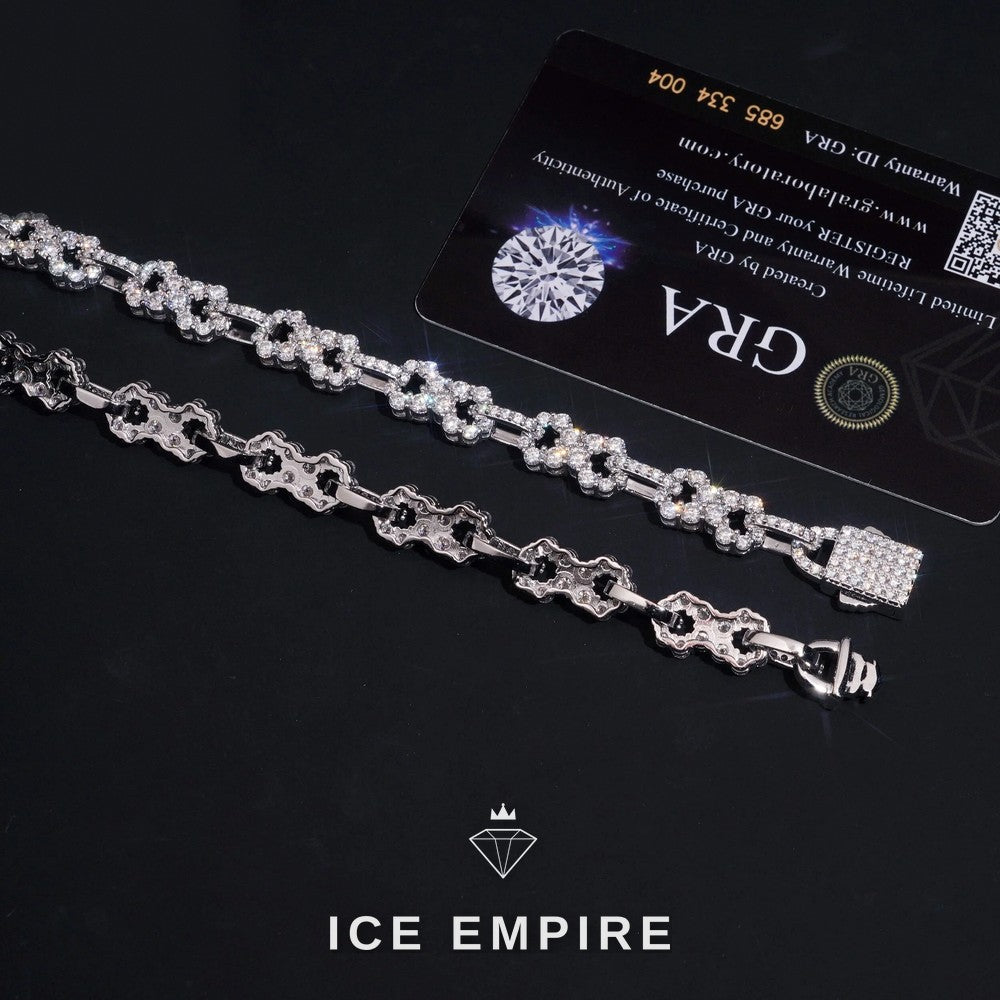 Iced Out Rose Gold Plated Moissanite Cuban Chain