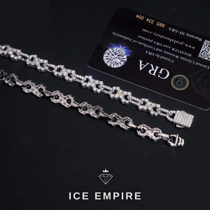 Iced Out Rose Gold Plated Moissanite Cuban Chain