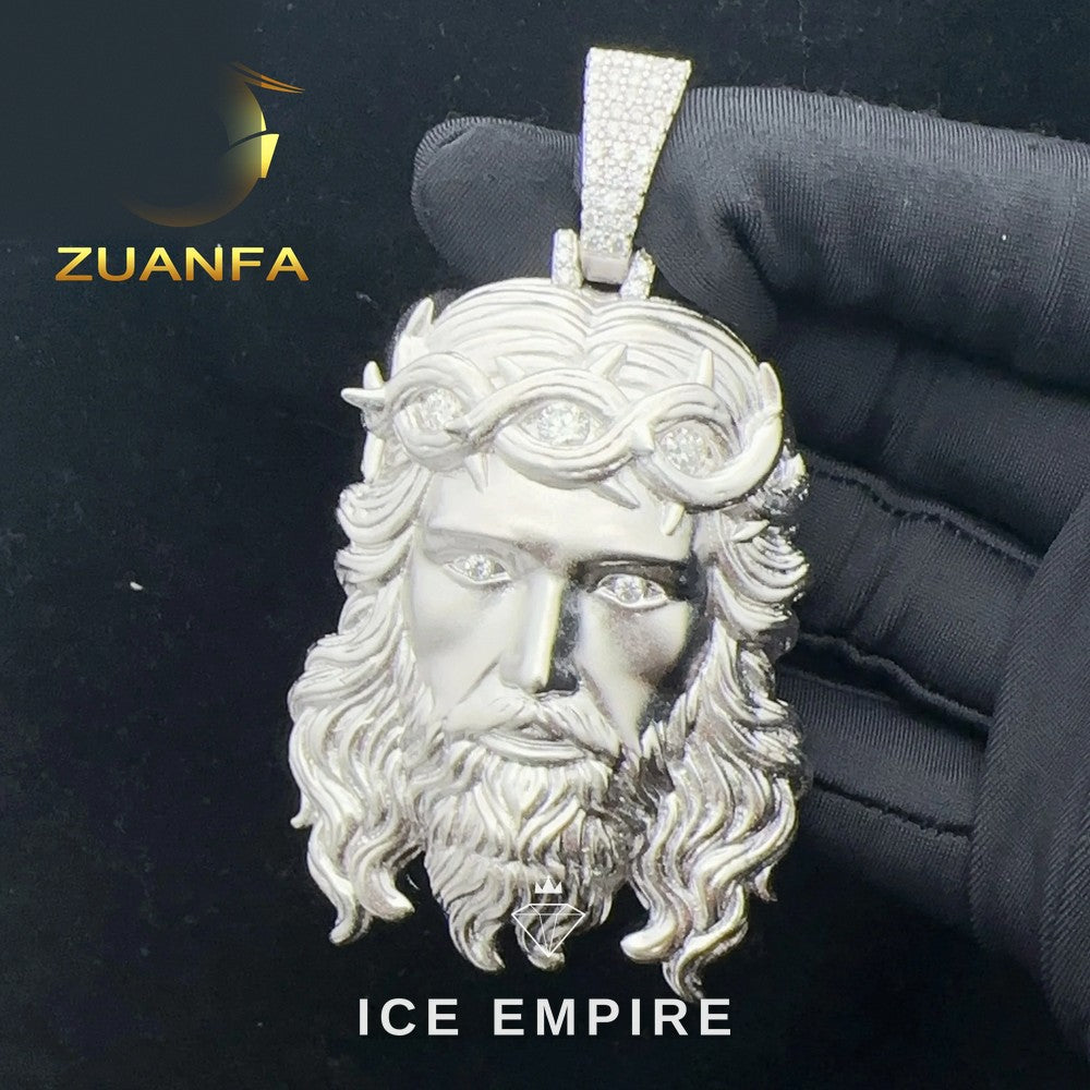 Iced Out Rose Gold Plated Moissanite Pendant