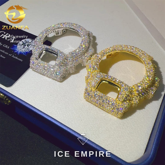 Iced Out 925 Silver Moissanite Watch