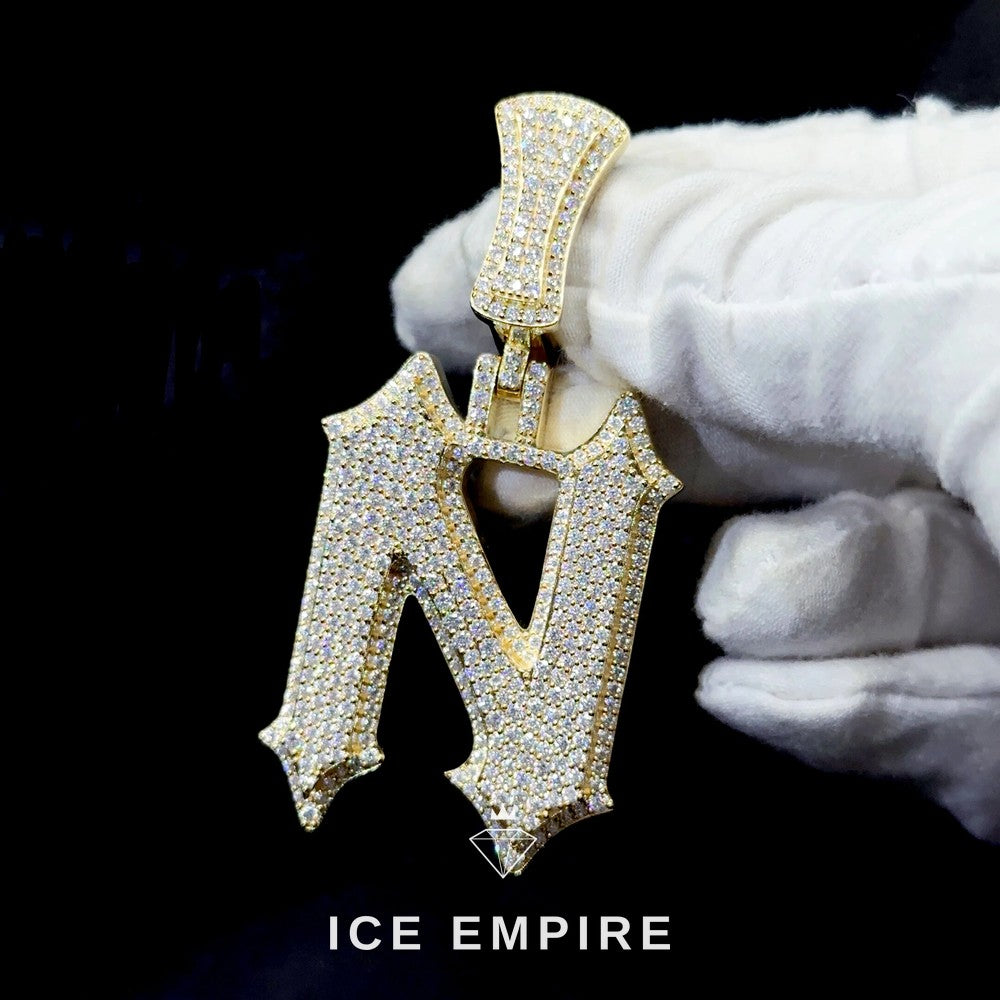 Iced Out Rose Gold Plated Moissanite Pendant