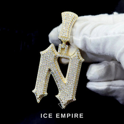 Iced Out Baguette Rose Gold Plated Moissanite Pendant