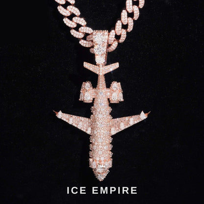 Iced Out Rose Gold Plated Moissanite Pendant
