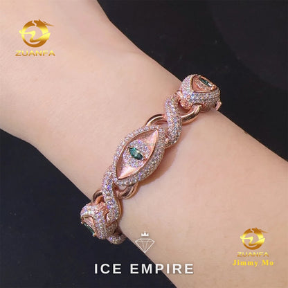 Iced Out 925 Silver Moissanite Cuban Chain
