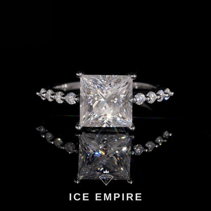 Iced Out Gold Plated Moissanite Wedding Band