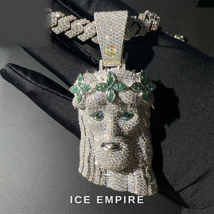Iced Out 925 Silver Moissanite Cuban Chain