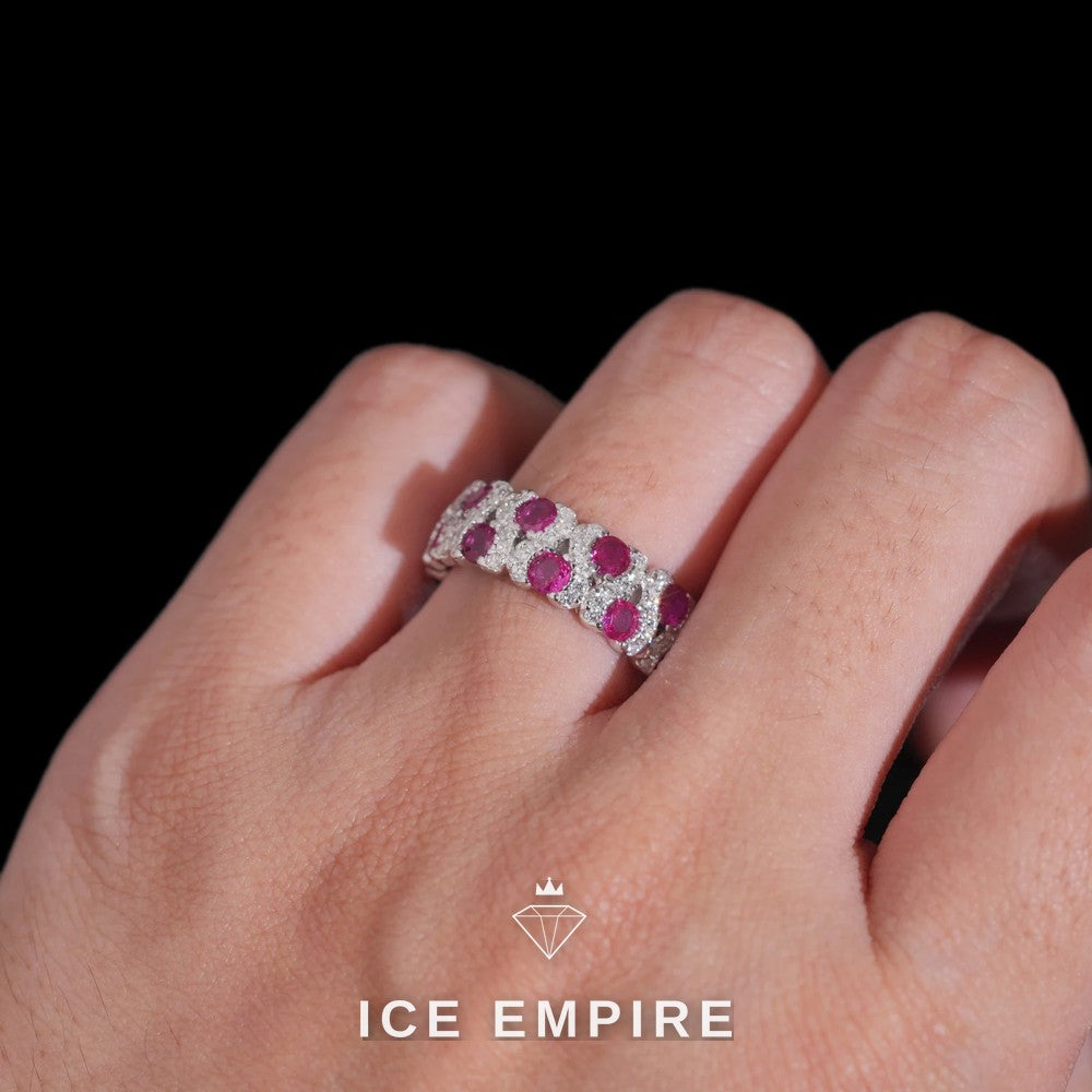 Iced Out 925 Silver Lab Grown Diamond Ring