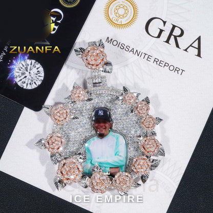 Iced Out 925 Silver Moissanite Pendant