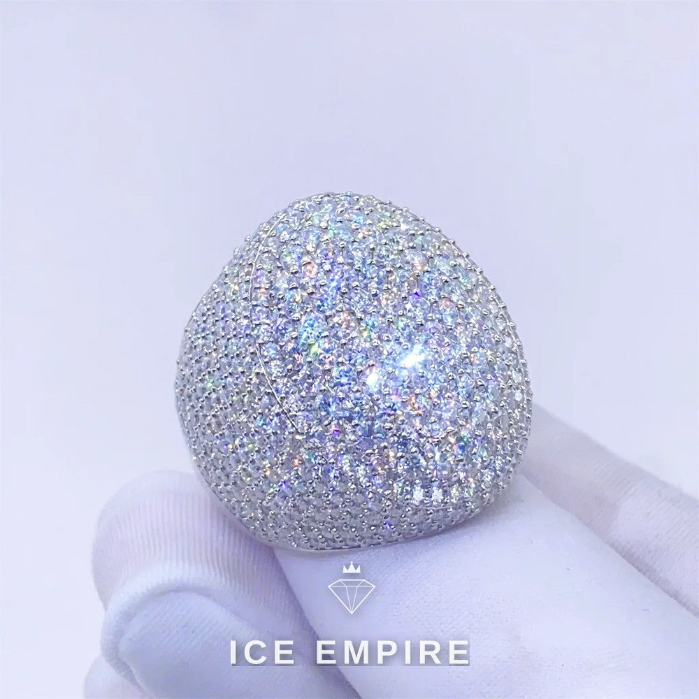Iced Out Gold Plated Moissanite Ring
