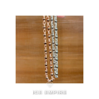 Iced Out Rose Gold Plated Moissanite Cuban Chain
