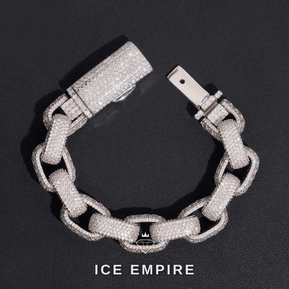 Iced Out Gold Plated Moissanite Cuban Chain