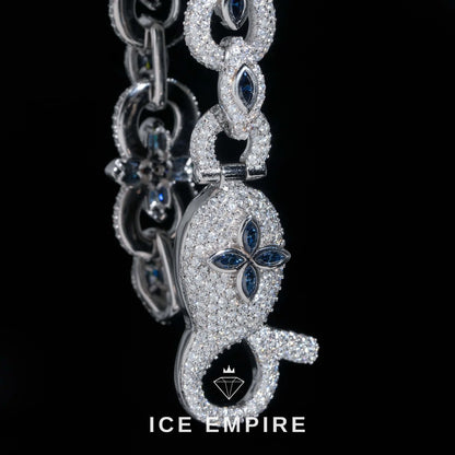 Iced Out 925 Silver Moissanite Cuban Chain