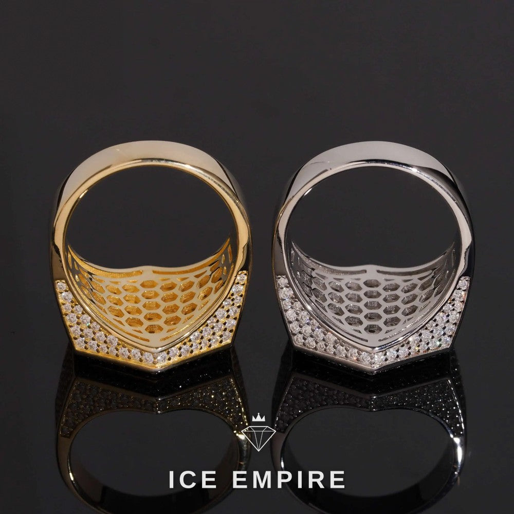 Iced Out Baguette 925 Silver Moissanite Ring