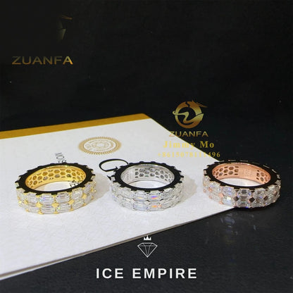 Iced Out 925 Silver Moissanite Ring