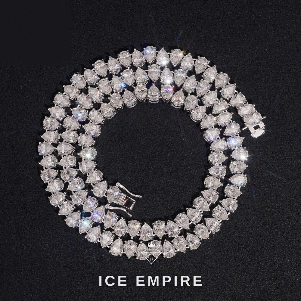 Iced Out Rose Gold Plated Moissanite Cuban Chain