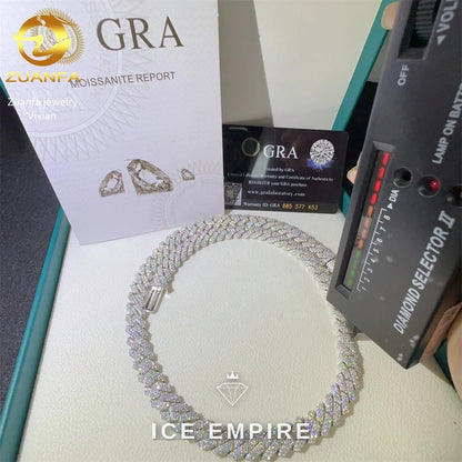 Iced Out Rose Gold Plated Moissanite Cuban Chain