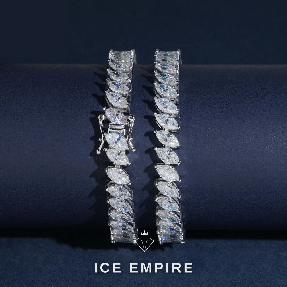 Iced Out 925 Silver Moissanite Tennis Bracelet