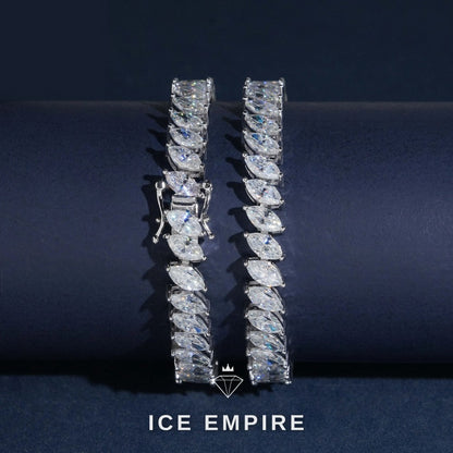 Iced Out 925 Silver Moissanite Tennis Bracelet