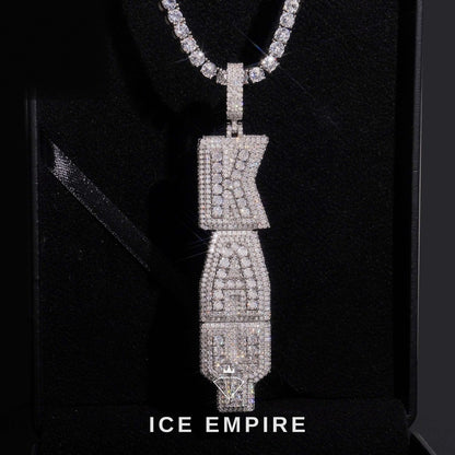Iced Out Rose Gold Plated Moissanite Pendant