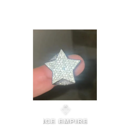 Iced Out 925 Silver Moissanite Ring